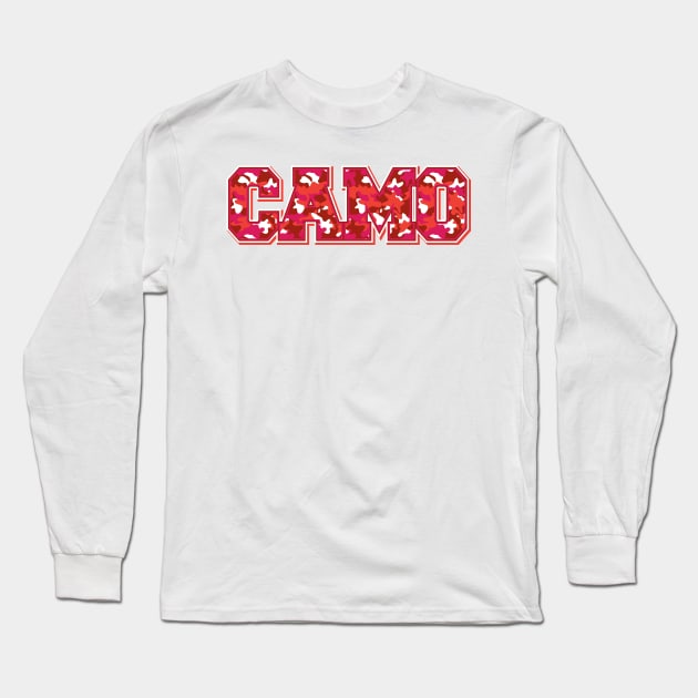 Pink Camo Long Sleeve T-Shirt by Beja